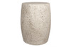 Barrel Table Stool 14" x 18" (Fiber resin and aggregate in natural stone)