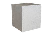 Square Table Stool 16" x 18" (Fiber resin and aggregate in natural stone)