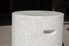 Aileen Table Stool detail (Fiberglass resin and aggregate in natural stone)
