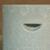 Aileen Table Stool detail (Fiberglass resin and aggregate in gray stone)