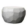 Facet Low Table (Fiberglass resin and aggregate in gray stone finish)