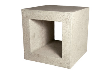 Ray Side Tables (Fiberglass resin and aggregate in white stone)