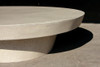 Cashi Round Coffee Table Detail (Fiberglass resin and aggregate in white stone)