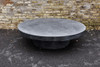 Cashi Round Coffee Table (Fiberglass resin and aggregate in coal stone)
