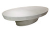 Cashi 68" Oval Coffee Table (Fiberglass resin and aggregate in white stone)