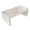 Lynne Tell 48" Coffee Table (Fiberglass resin and aggregate in white stone)