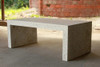 Lynne Tell 48" Coffee Table (Fiberglass resin and aggregate in white stone)