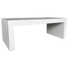 Lynne Tell Coffee Table (Fiberglass resin and aggregate in white stone)