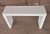 Lynne Tell 48" Console Table (Fiberglass resin and aggregate in white stone)