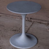 Spindle Side Table 20.5" Dia. (Fiberglass resin and aggregate in gray stone)