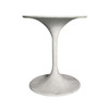 Spindle Side Table 20.5" Dia. (Fiberglass resin and aggregate in white stone)
