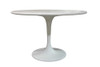 Spindle Dining Table  (Fiberglass resin and aggregate in white stone finish)