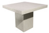 Slab Dining Table - 48" Square (Fiberglass resin and aggregate in Aged Stone)