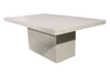 Slab Dining Table 72" (Fiberglass resin and aggregate in white stone finish)