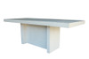 Slab Dining Tables - Narrow (Fiberglass resin and aggregate in white stone finish)
