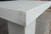 Slab Pedestal Table Detail (Fiberglass resin and aggregate in white stone finish)