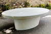 Cashi Dining Table (Fiberglass resin and aggregate in white stone finish)