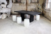Apertura Dining Table (Fiberglass resin and aggregate in coal stone finish)