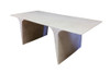 Theo Dining Table (Fiberglass resin and aggregate in white stone finish)