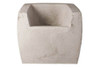 Van Dyke Armchair (Fiber resin and aggregate in white stone)