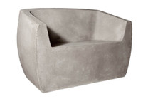 Van Dyke Love Seat (Fiberglass resin and aggregate in aged stone finish)