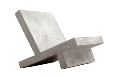 Wavebreaker Lounge Chair (Fiberglass resin and aggregate in aged stone)