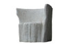 Acacia Chair (Fiberglass resin and aggregate in white stone)