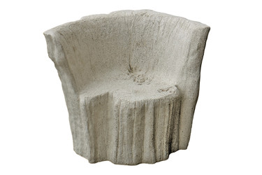 Acacia Chair (Fiberglass resin and aggregate in aged stone)
