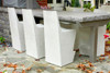 Stone Bar Chair (Fiberglass resin and aggregate in white stone)