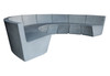 Two Mezzo Modular Sectional Sofas (Fiberglass resin and aggregate in gray stone)