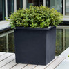 Bardo Square Garden Planters (fiberglass in black finish)