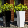 Farnley Gloss Planters (fiberglass in gloss black and white finishes)