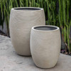 Haley Planters (fiberglass in ribbed ivory finish)