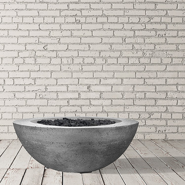 Moderno 6 Fire Bowl (glass fiber reinforced cement in pewter)