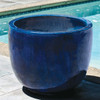 Sem Planter (Terracotta in Riviera Blue Glaze)