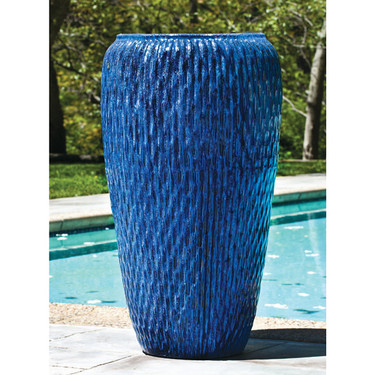 Talavera Jar Planter (Terracotta in Riviera Blue Glaze)