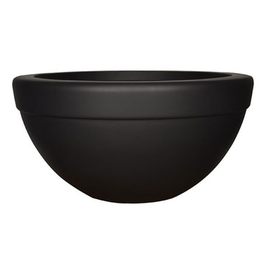 Executive Low Bowl Planter (Glass-fiber reinforced concrete in Black Solid finish)
