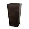 Geo Square Vase Planter (Glass-fiber reinforced concrete in Dark Walnut Perma Spec finish)