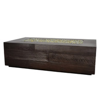 Aspen Rectangle Fire Table (Glass-fiber reinforced concrete in Dark Walnut Perma Spec finish)