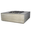 Aspen Square Fire Table (Glass-fiber reinforced concrete in Cool Grey Solid finish)