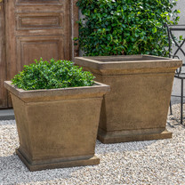 Madison Planters - Cast Stone in Aged Limestone