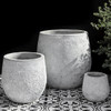 Baleares Planters (Terracotta in White Coral Glaze)