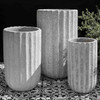 Tall Maris Planters (Terracotta in White Coral Finish)