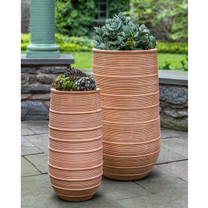 Madera Tall Planters (Terracotta in Natural Finish)