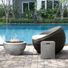 Moderno 3 Fire Pit with Sausilito Propane Tank Enclosure - (glass fiber reinforced cement in cafe)