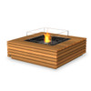 Base 30 Fire Pit Table (Teak, Ethanol Burner in Black)