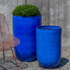 Cole Planters (Terracotta in Riviera Blue Glaze)