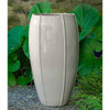 Tall Rib Vault Planter (Terracotta in Cream Glaze)