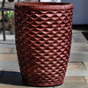 Tall Honeycomb Planters (Terracotta in Maple Red Glaze)