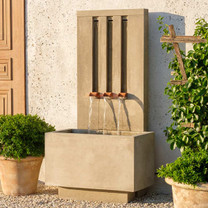 Mondrian Fountain (Cast Stone in Verde Finish)